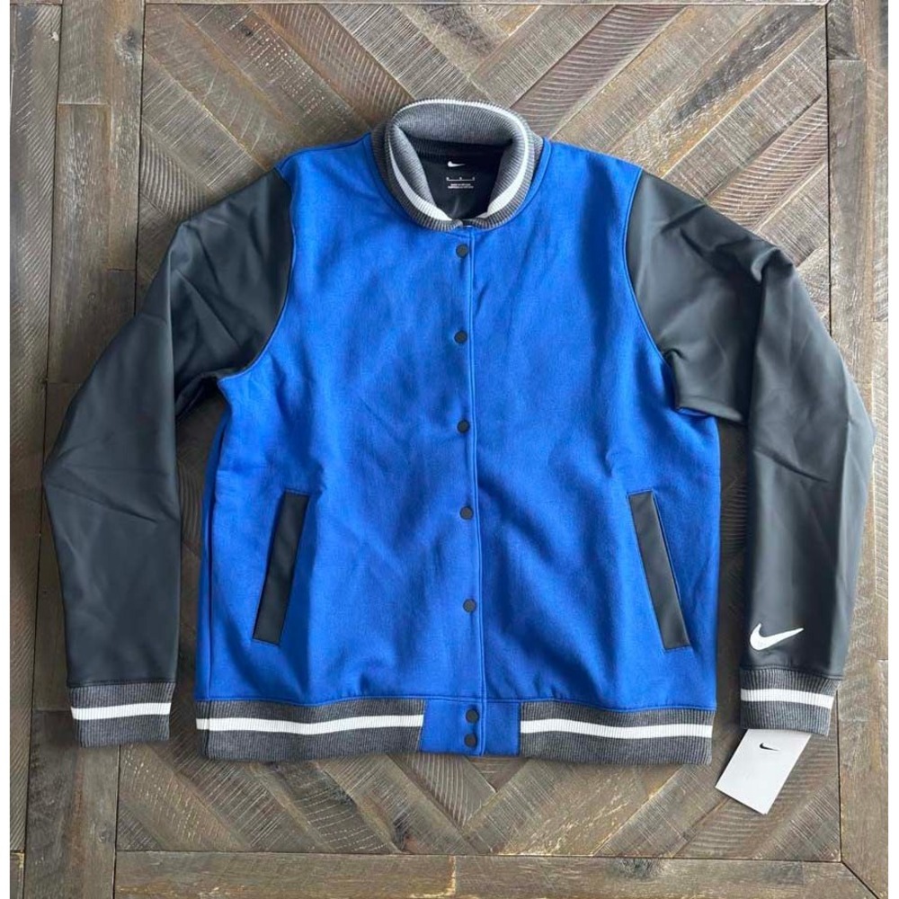 Nike Womens Bomber Football Jacket Royal Blue DJ5972-493 Medium NWT $225